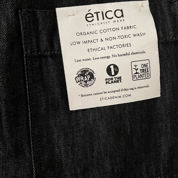 Etica Lewis High Waist Pleated Ankle Cargo Jeans - Picture 7 of 7